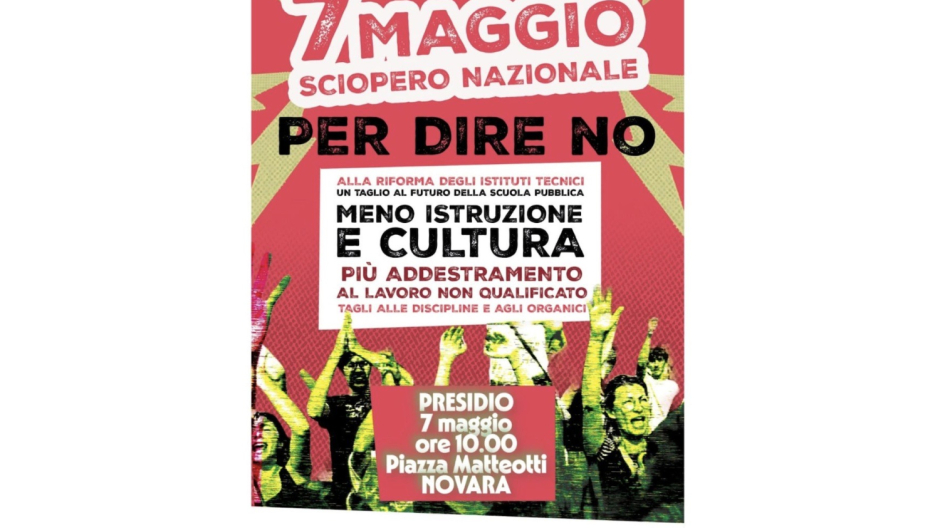 Sciopero per riforma degli istituti tecnici,  previsto presidio anche a Novara
